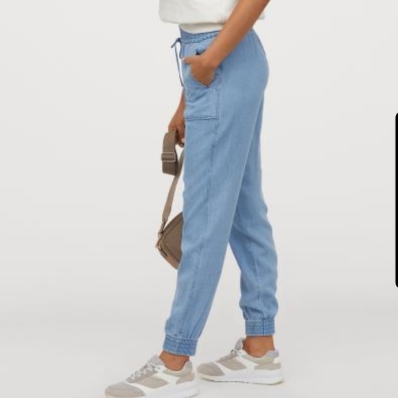 Hm Lyocell Utility Joggers Size 